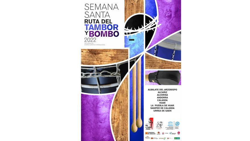 Cartel de la Semana Santa de la Ruta del Tambor y el Bombo 2022.