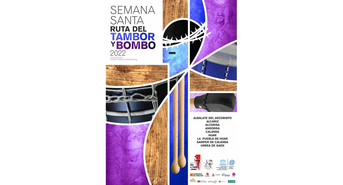 Cartel de la Semana Santa de la Ruta del Tambor y el Bombo 2022.