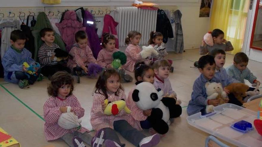 Alumnes a l&#039;escola de Sant Joan de Berga