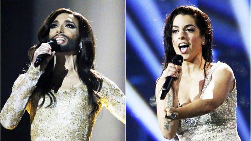 Conchita Wurst y Ruth Lorenzo.