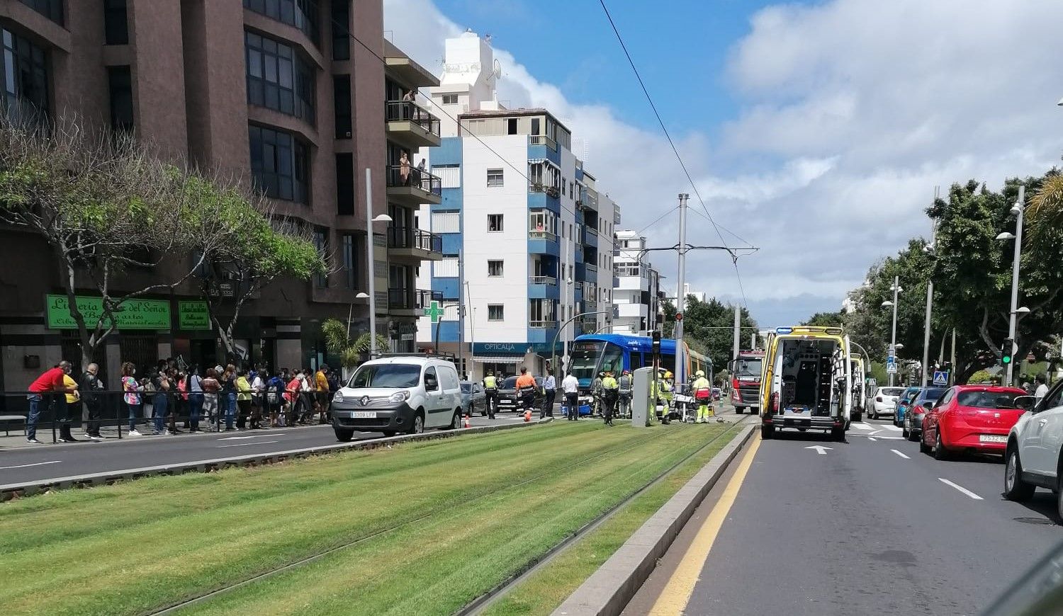 Colisión de un turismo con el tranvía