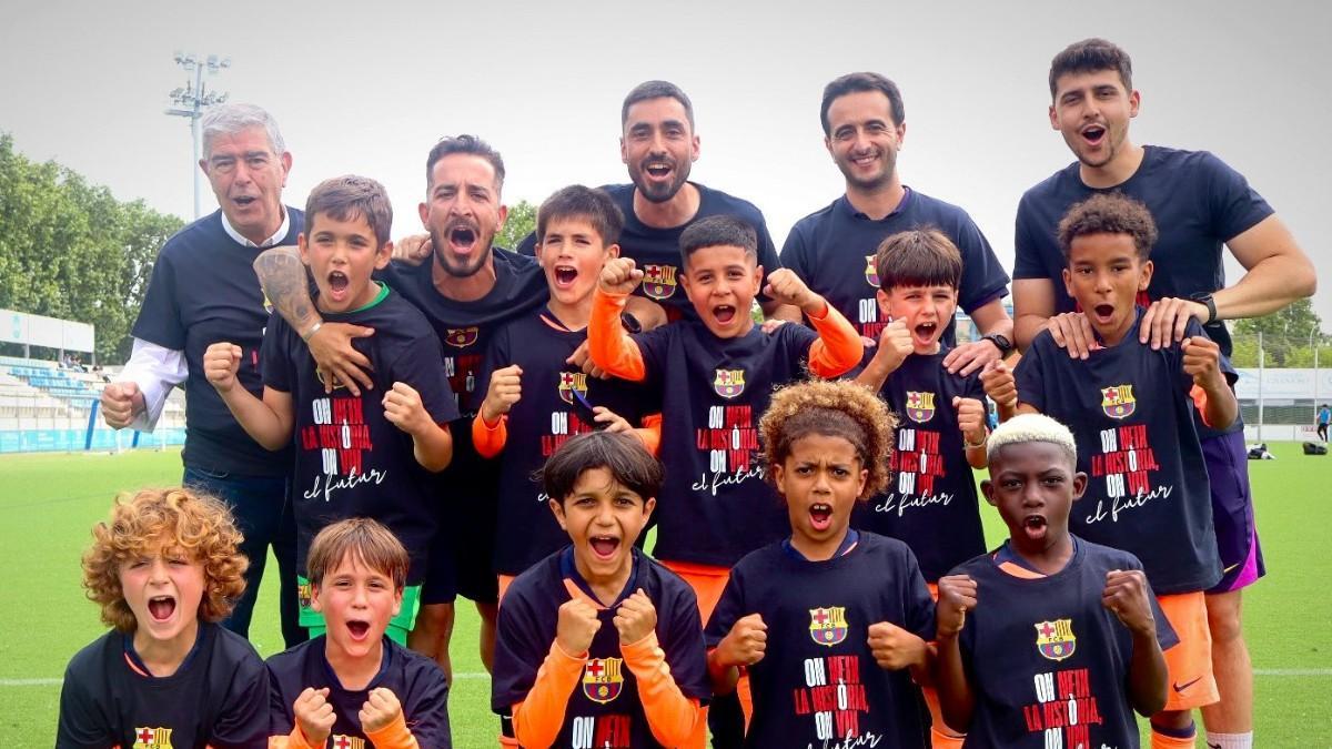 El Sub-9 del Barça celebró así la liga