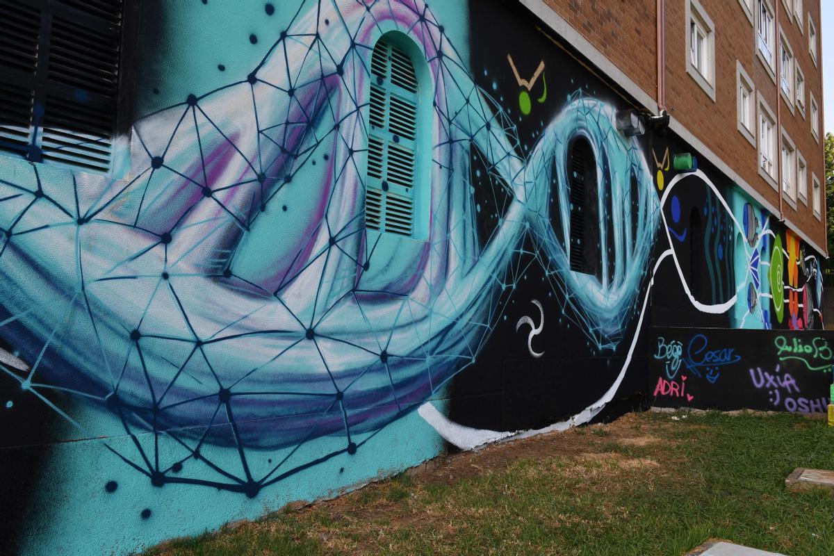 Las creaciones del V Cromático Mural Fest en Cambre Las creaciones del V Cromático Mural Fest en Cambre