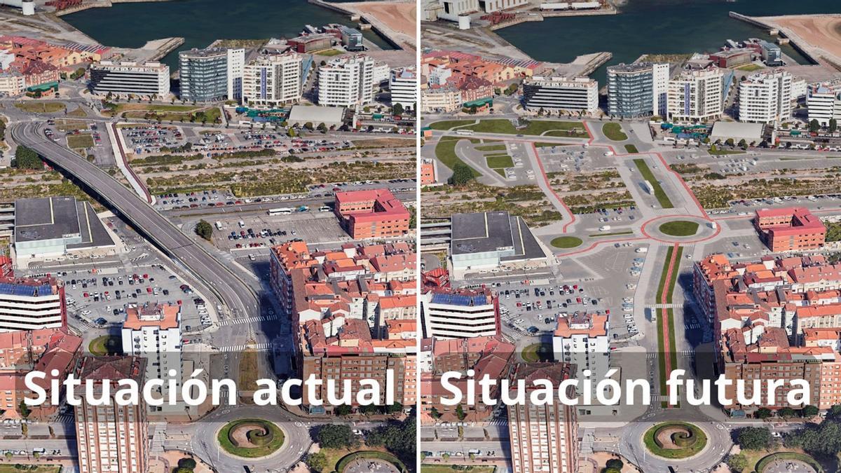 Situación actual y proyecto de futuro tras el paso a superficie del vial de Carlos Marx.