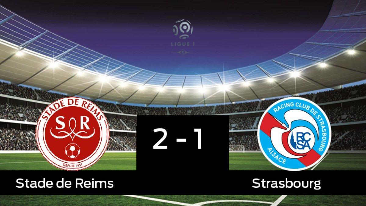 Victoria 2-1 del Stade de Reims frente al Strasbourg