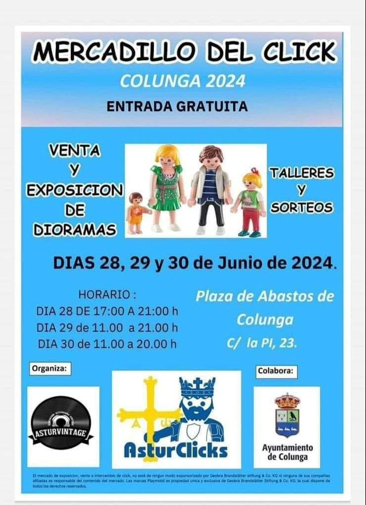 Cartel del Mercadillo del click.