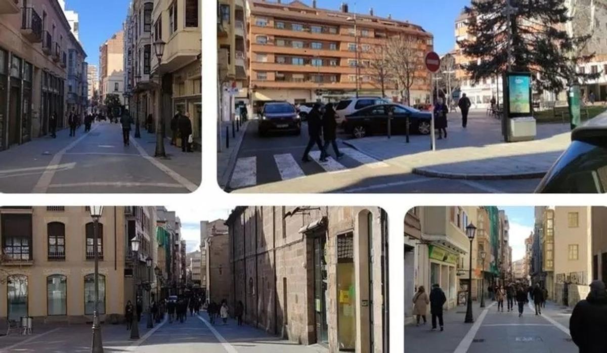 Varias perspectivas de la calle San Torcuato y la Plaza del Cuartel Viejo.
