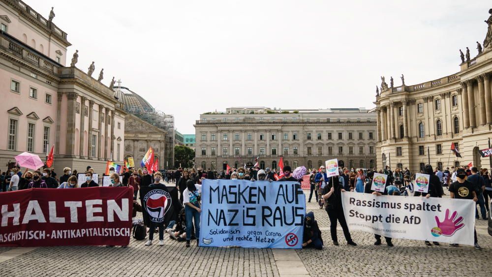 Protesta en Berlín por las medidas anticovid