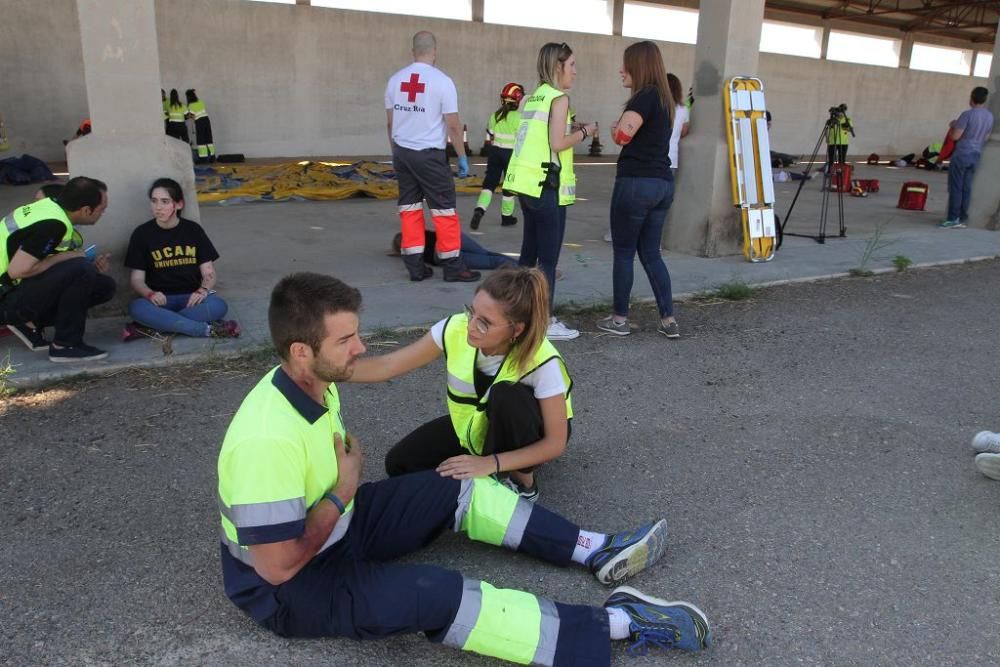 Simulacro de atropello múltiple en el campus de Cartagena de la UCAM