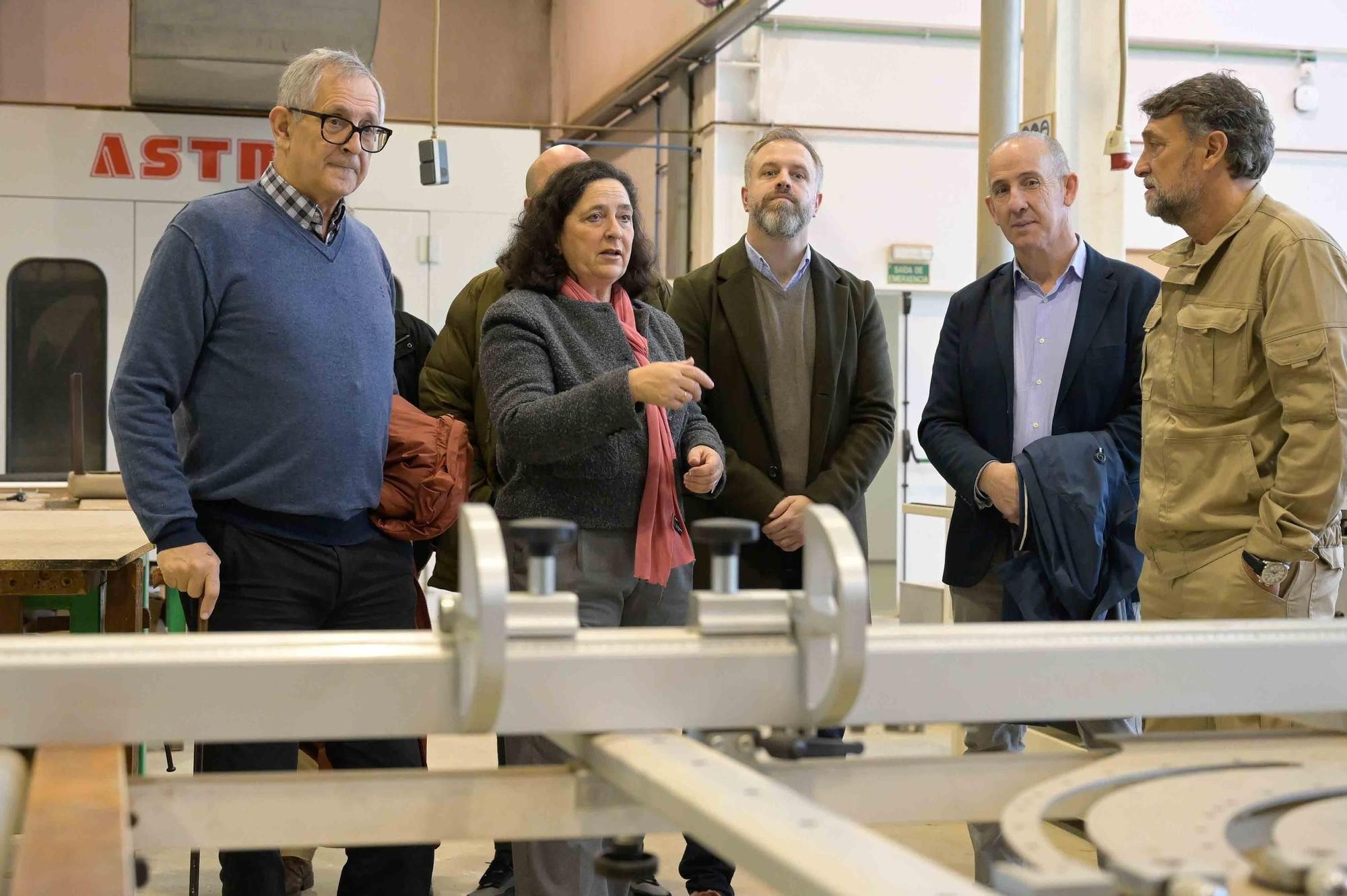 Ferrero, esquerda, Do Campo, Lorezo e García co director do obradoiro Lubiáns