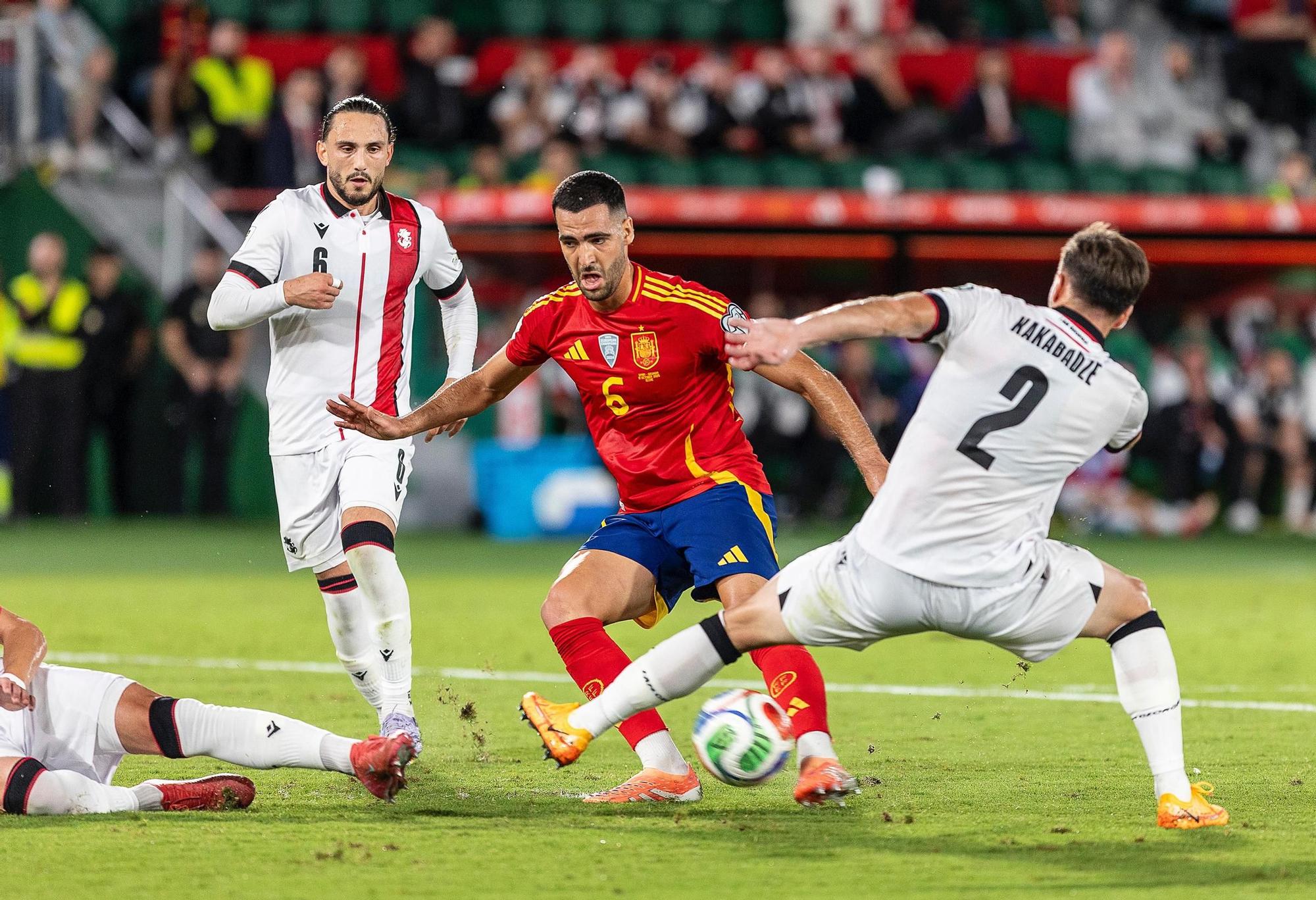 España - Georgia, en imágenes