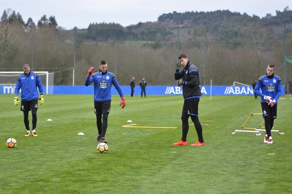 1º entrenamiento de Koval y Bóveda con el Dépor