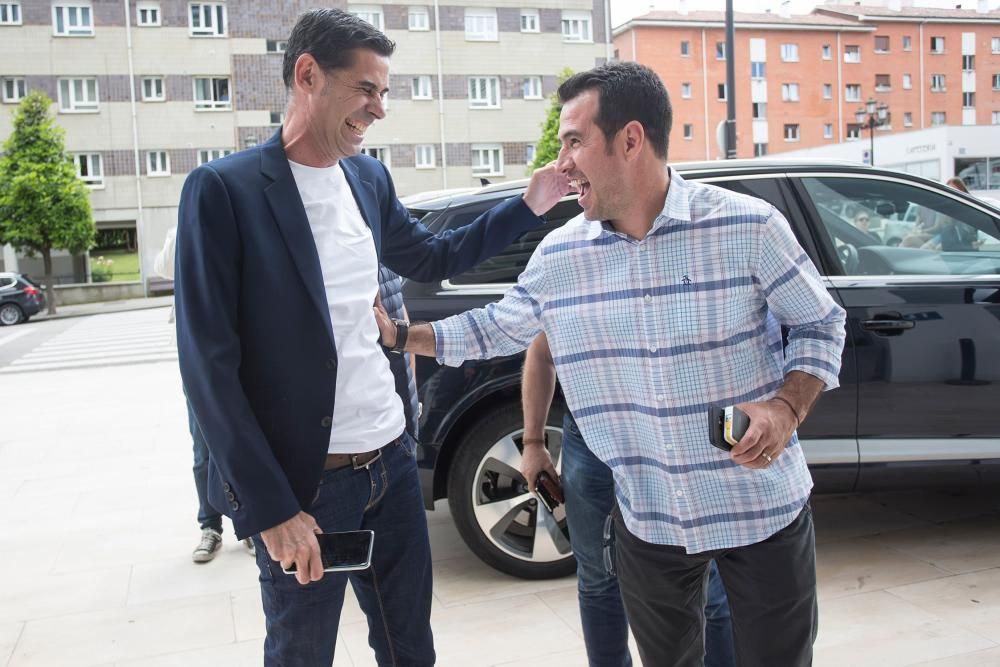 Fernando Hierro ya está en Oviedo