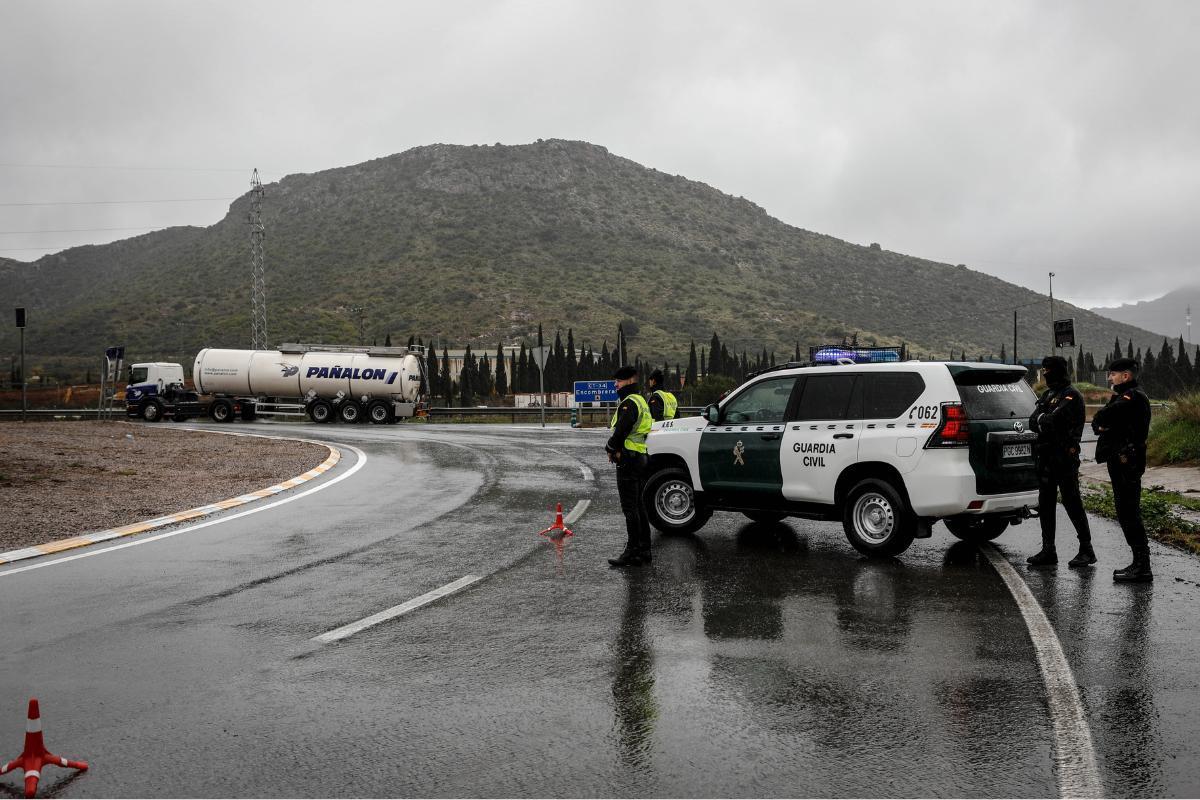 Imagen de archivo de un control de la Guardia Civil en Escombreras.