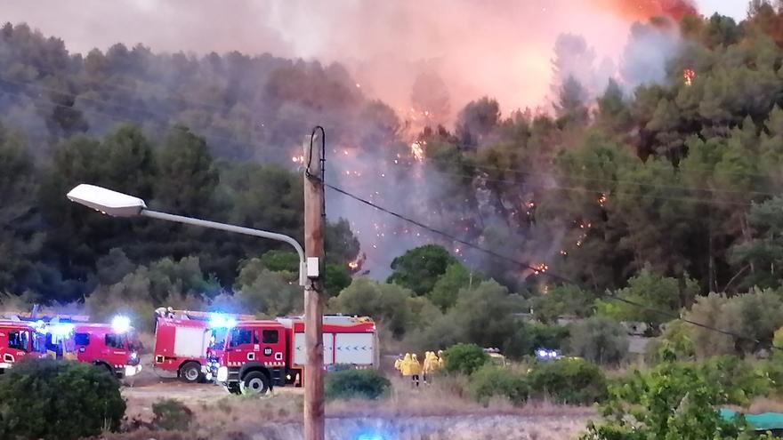 Incendi forestal a Sant Vicenç de Castellet