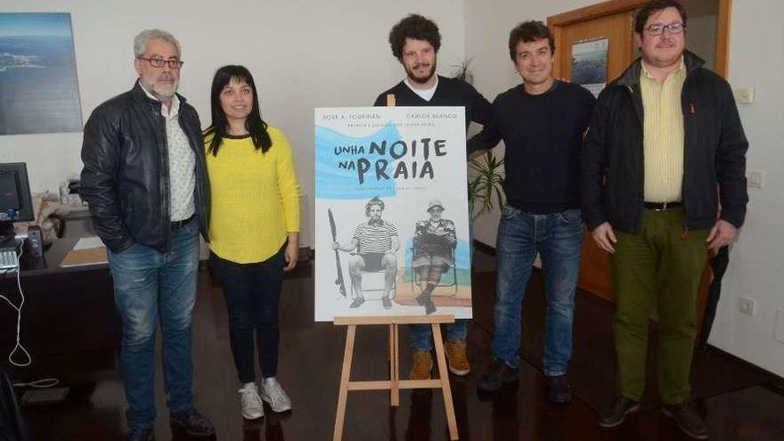 Presentación de &quot;Unha noite na praia&quot;, con Blanco y Touriñán.  // Noé Parga