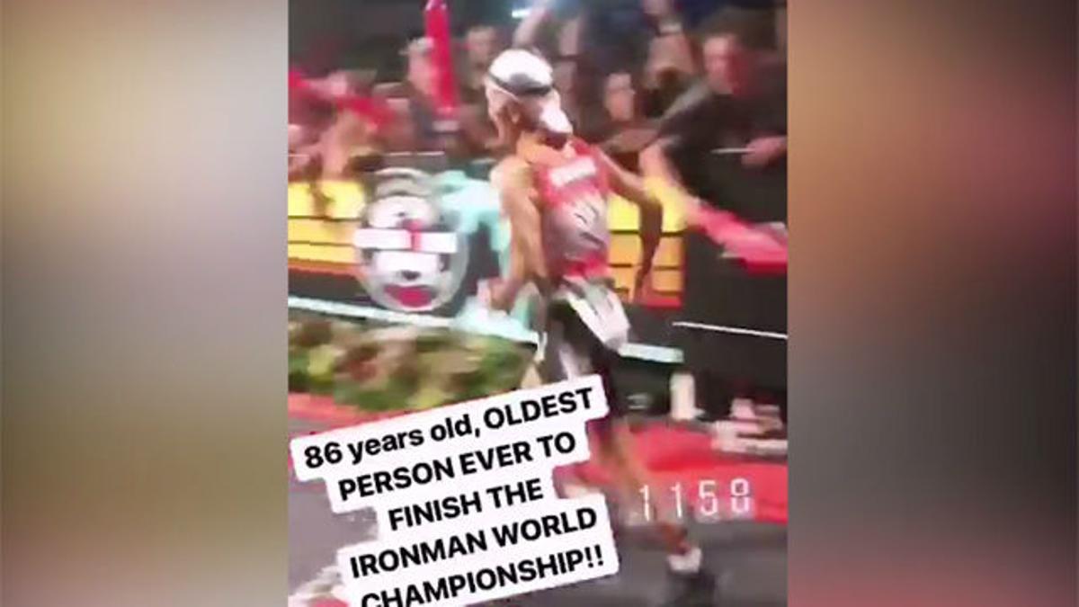 ¡Histórico! Con 86 años, es el hombre más mayor del mundo en terminar un Ironman