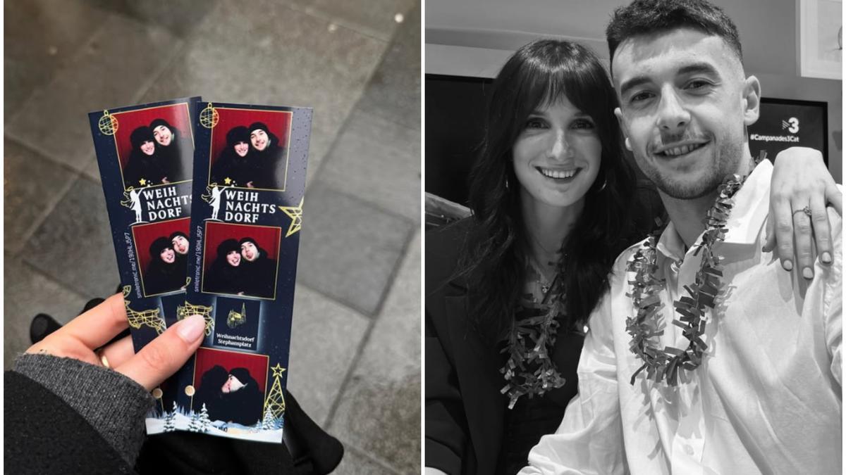 Joan García, amb la seva parella, l'Anna, durant la nit de Cap d'Any