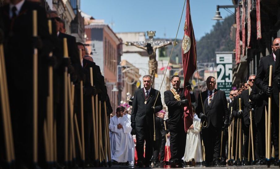 Una procesión del Cristo de La Laguna y su Esclavitud.