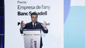 El presidente de la Generalitat de Catalunya, Pere Aragonès, en los premios Empresa de lany