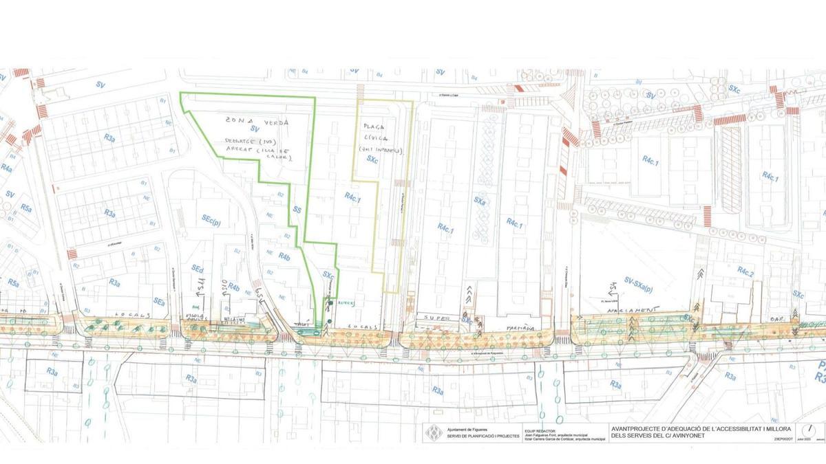 L’Ajuntament de Figueres preveu presentar, durant el primer trimestre de 2024, un avantprojecte de reurbanització del carrer Avinyonet per a donar continuïtat al passeig Nou com a eix d’entrada a la ciutat.