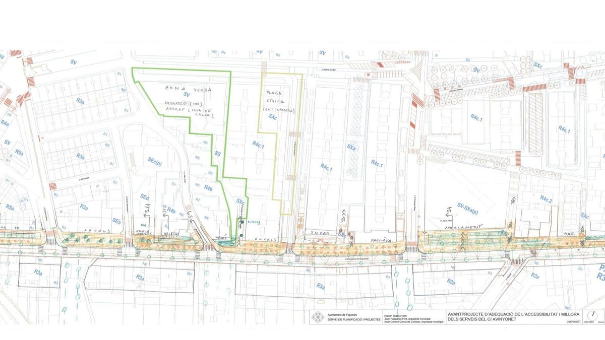 L’Ajuntament de Figueres preveu presentar, durant el primer trimestre de 2024, un avantprojecte de reurbanització del carrer Avinyonet per a donar continuïtat al passeig Nou com a eix d’entrada a la ciutat.