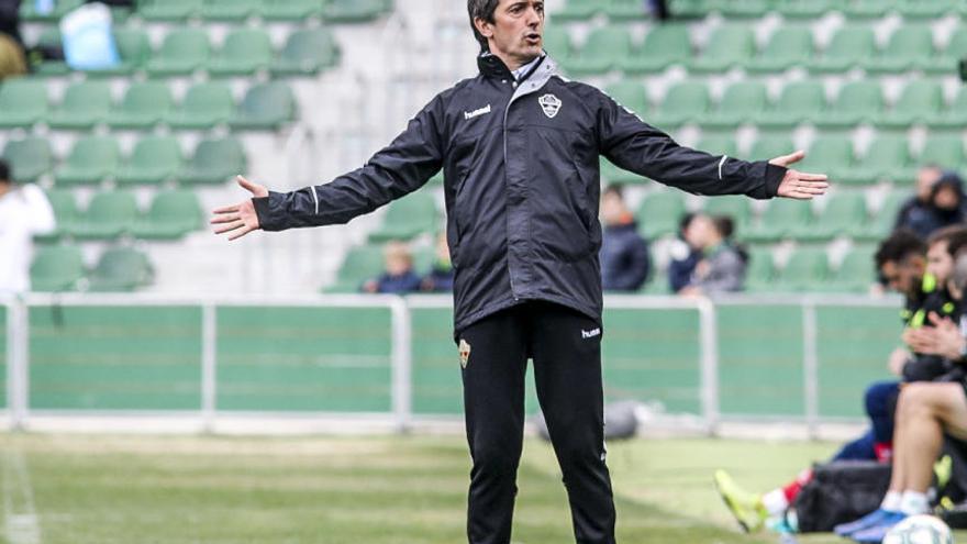 Pacheta, durante el partido frente al Alcorcón