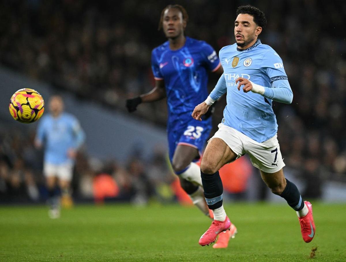 Omar Marmoush, en su primer partido con el Manchester City