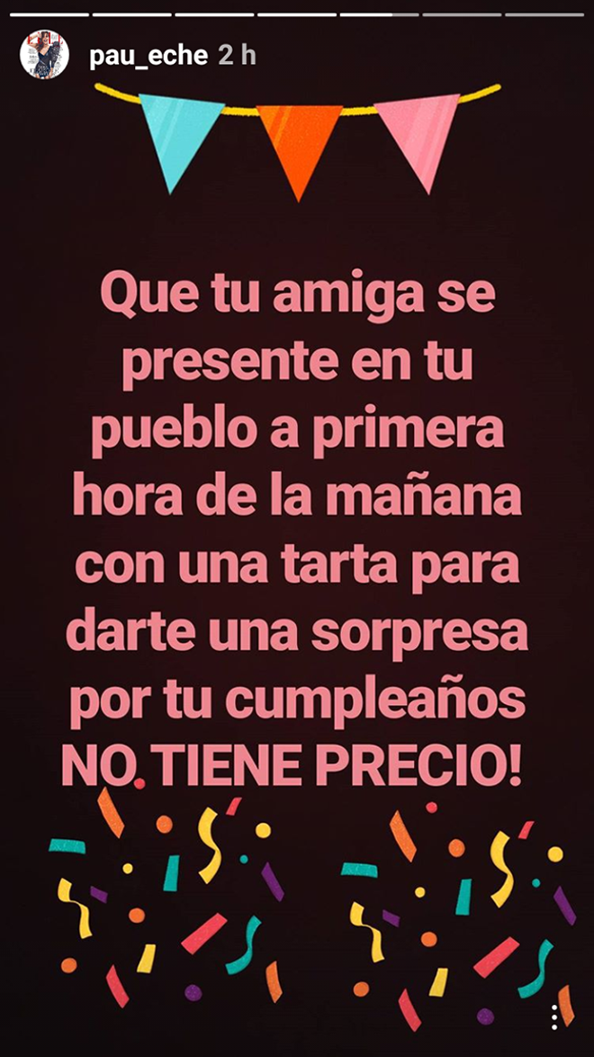 Mensaje de Paula Echevarría en Instagram