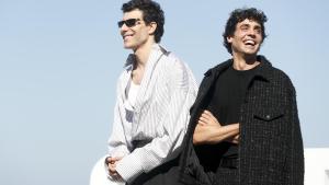 Los Javis, Javi Ambrossi y Javi Calvo, en San Sebastián.