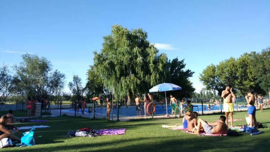 Bañistas en la piscina de Villaralbo en una temporada pasada