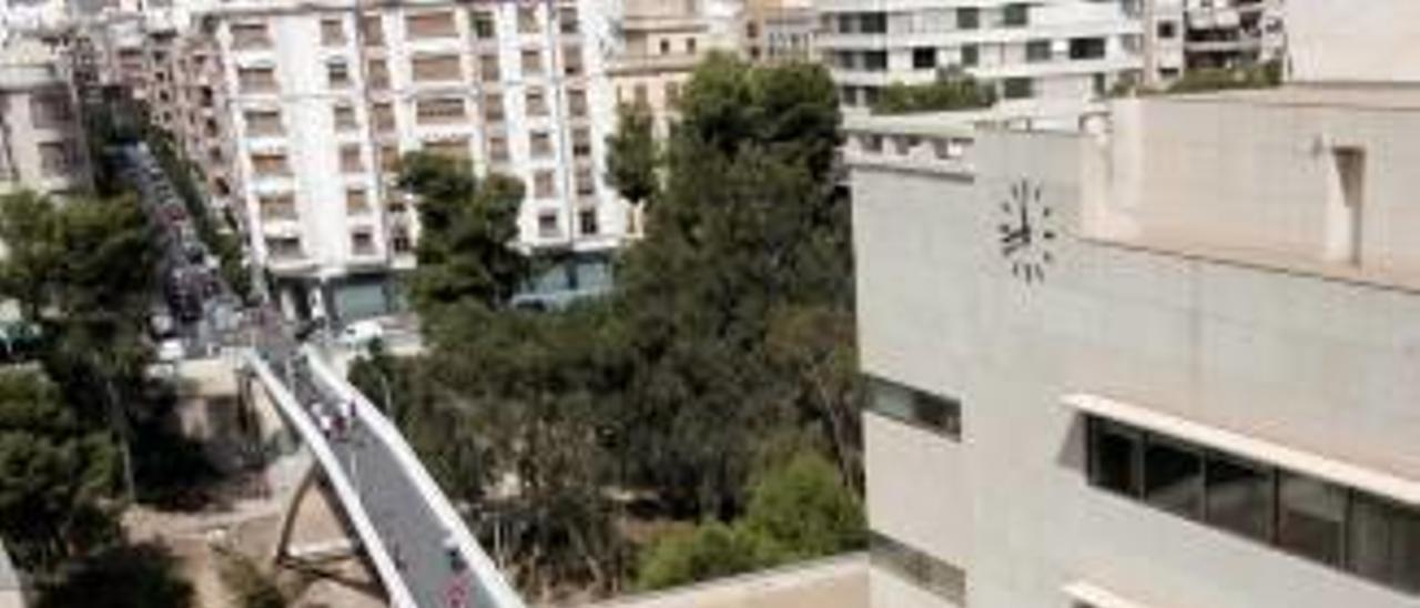 Vista general de parte del Ayuntamiento de Elche.