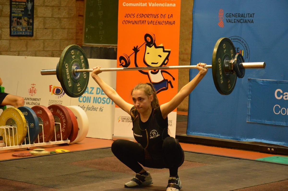 Andrea Bernia, durante la competición.