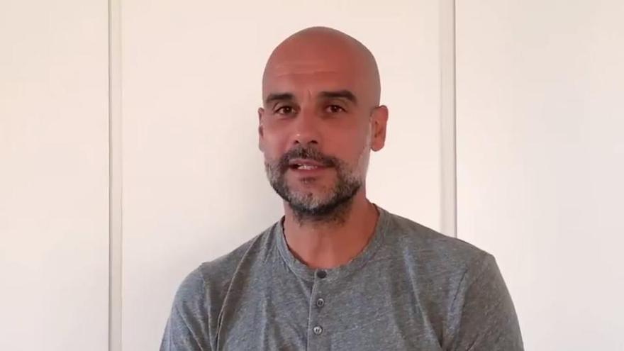 Un moment del vídeo protagonitzat per Pep Guardiola