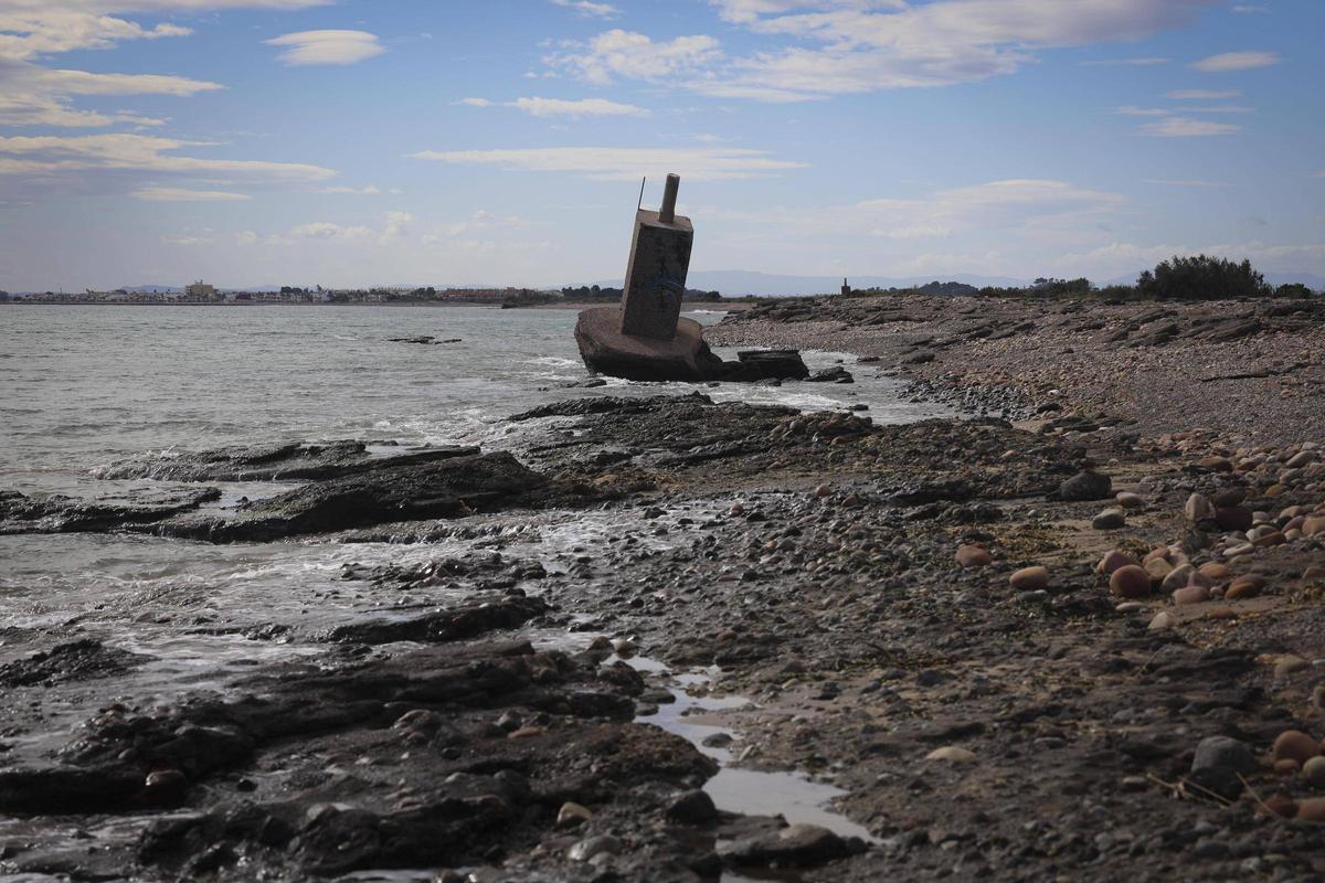 Tramo sur de la playa del Grau Vell.