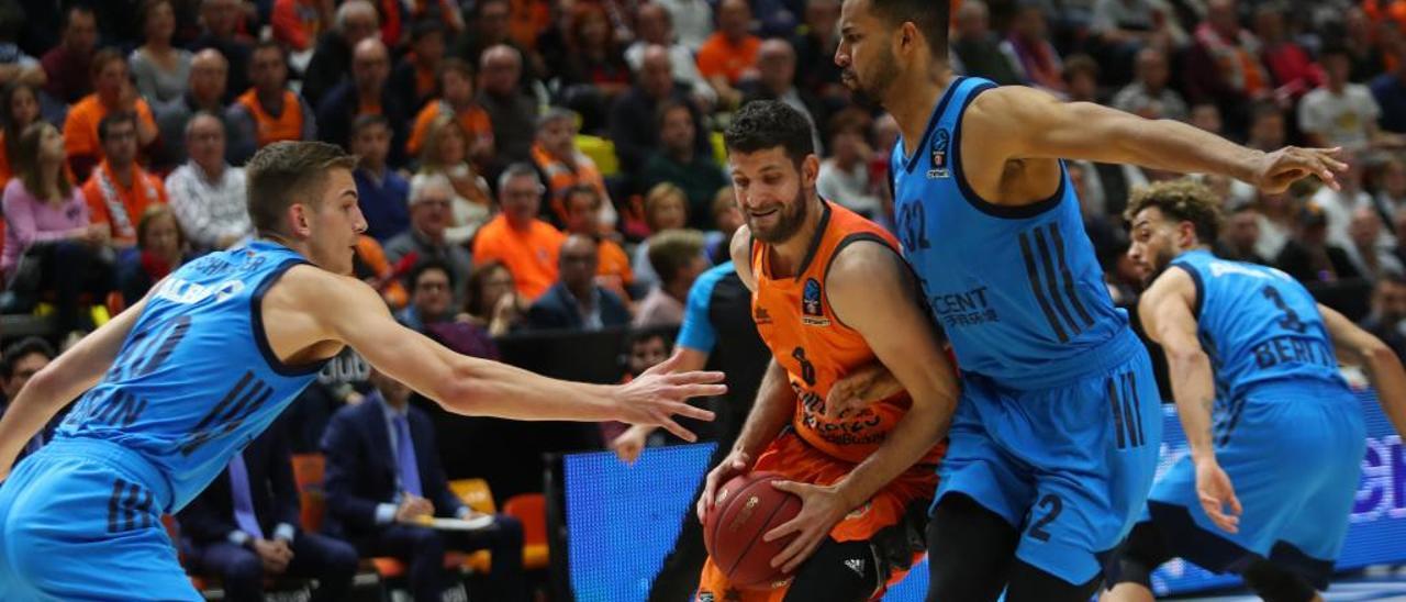 Diot, en el primer partido frente al Alba de Berlín en la Eurocup.