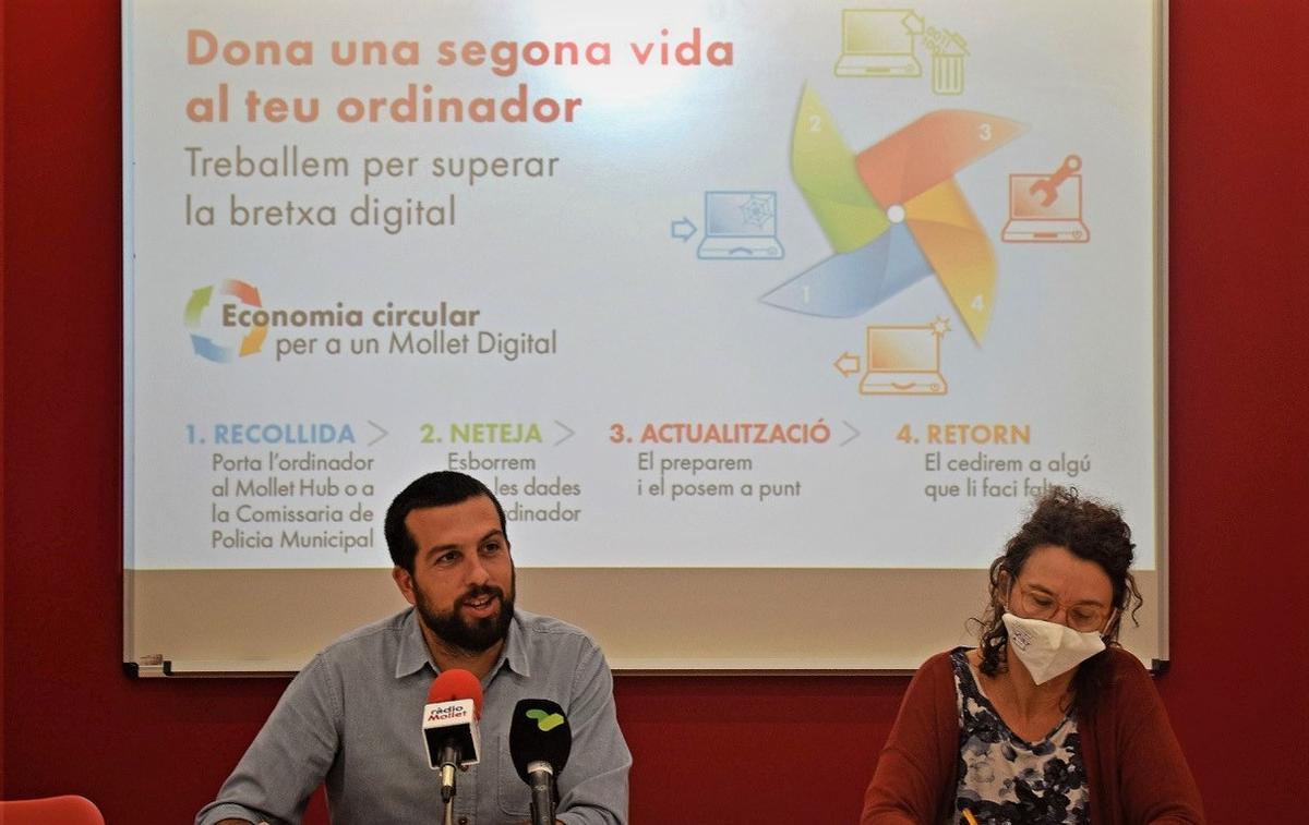 Mollet posa en marxa un projecte per donar una segona vida a ordinadors en desús