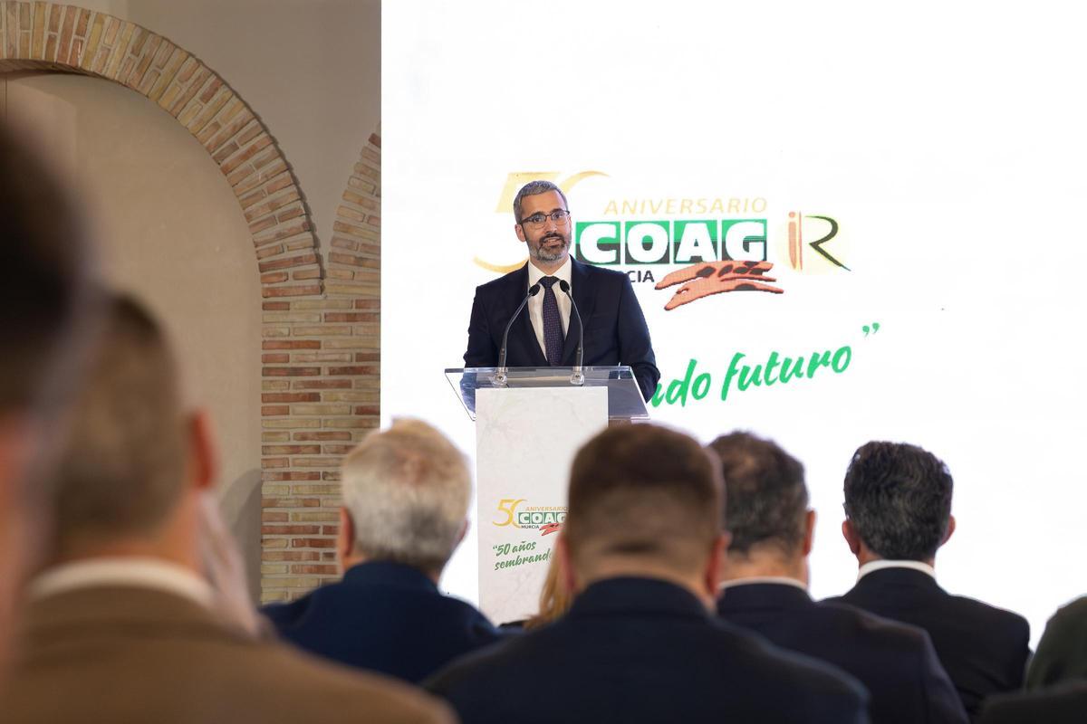 El delegado del Gobierno, Francisco Lucas, durante su intervención en la Asamblea de COAG.