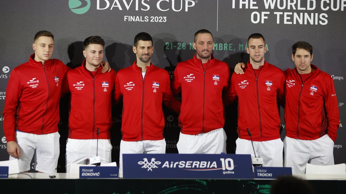El equipo de Serbia en la Copa Davis 2023
