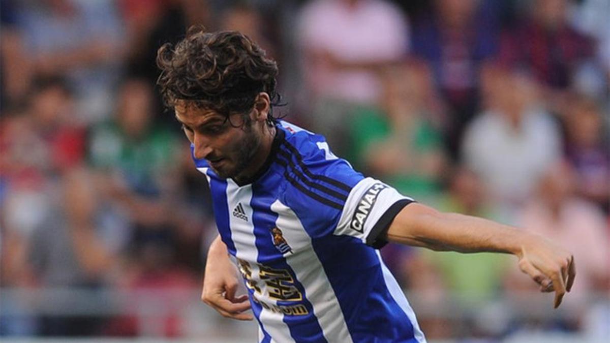 Granero con la camiseta de la Real Sociedad