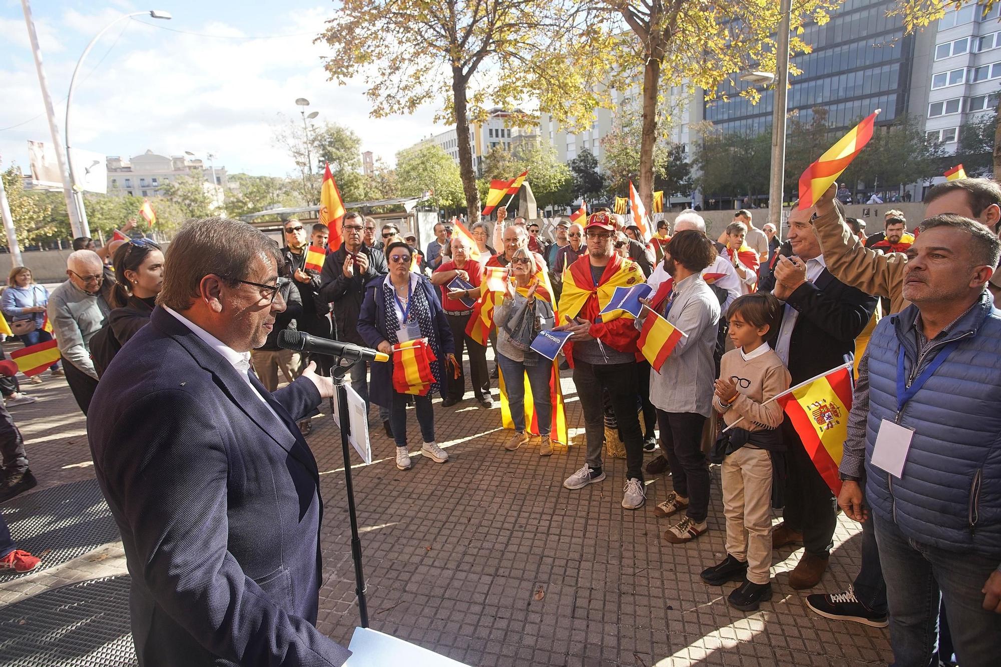 La manifestació contra l'amnistia a Girona, en fotos