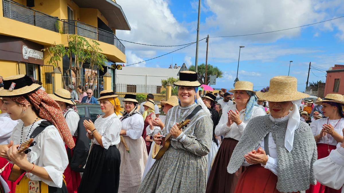 Un momento de la tradicional romería escolar de Valle Guerra