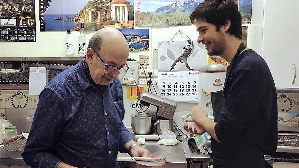 Víctor Ceano Savall y su abuelo Joaquim Savall