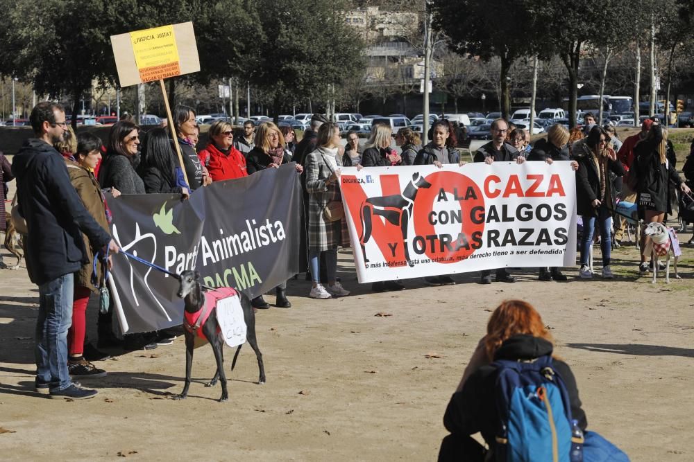 Manifestació contra la caça a Girona