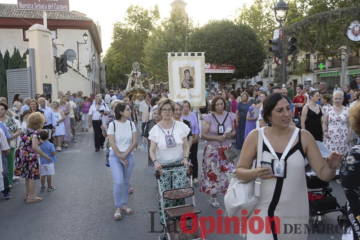 La virgen del Carmen volvió a procesionar por las calles de su barrio en la ciudad de Caravaca de la Cruz.