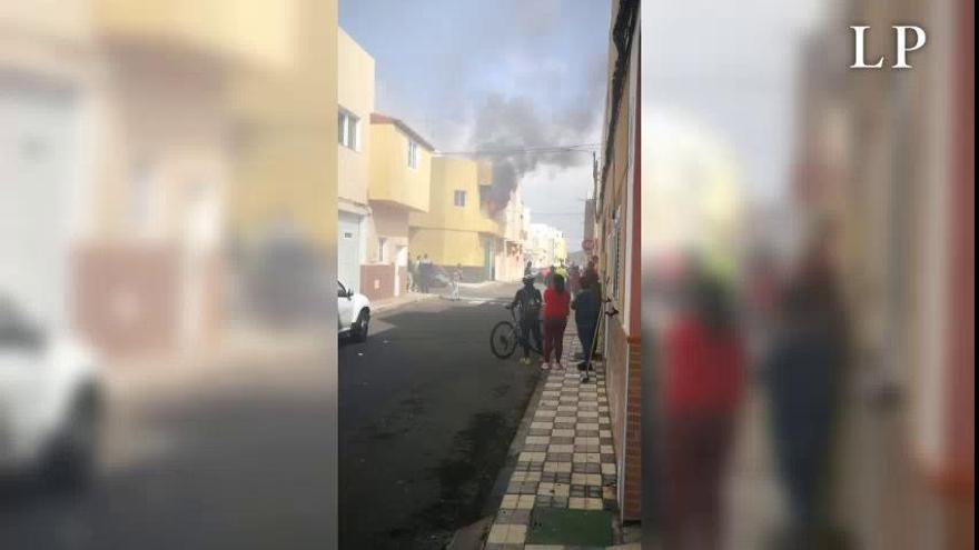 Incendio en una vivienda de Agüimes el pasado mes de febrero