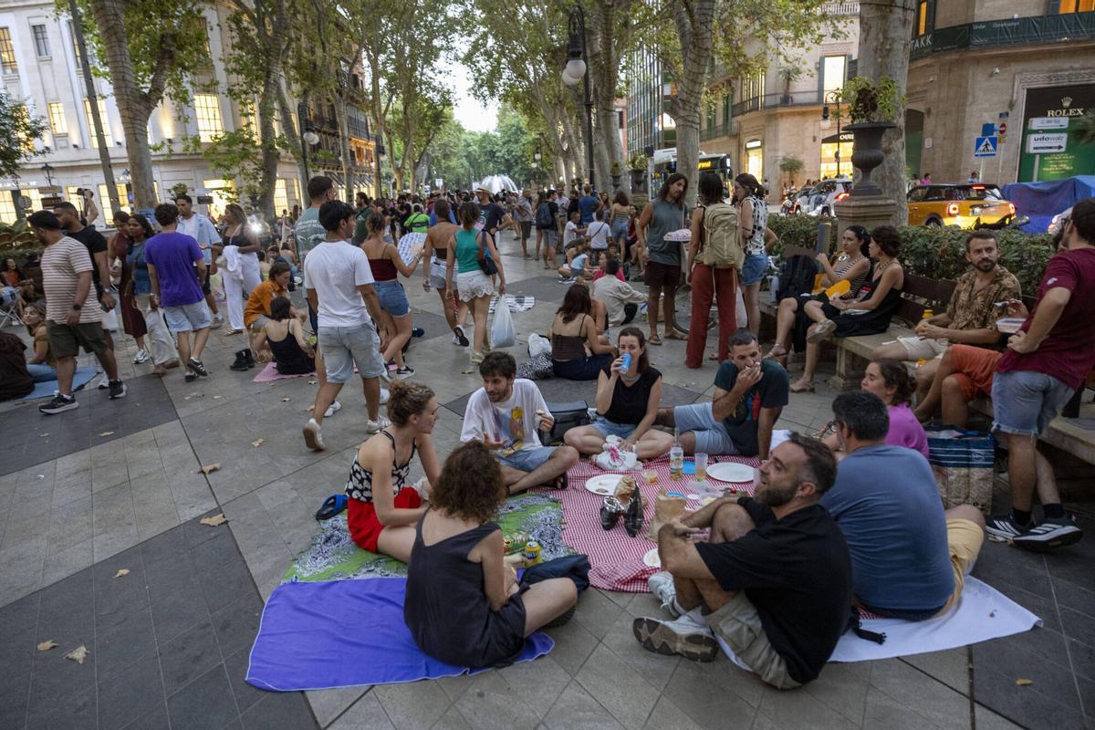 Los palmesanos recuperan el Born: "Hoy el paseo es nuestro" Los palmesanos recuperan el Born: "Hoy el paseo es nuestro"