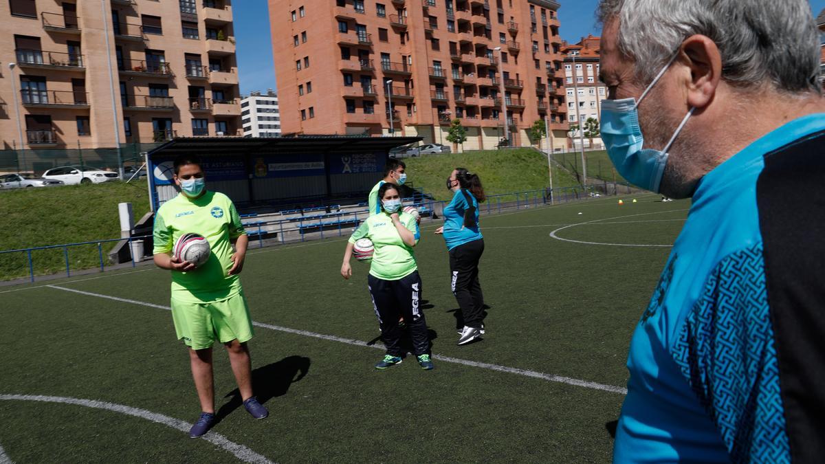 El equipo de diversidad funcional del Avilés Stadium