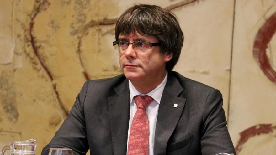 Pla mig del president de la Generalitat, Carles Puigdemont.