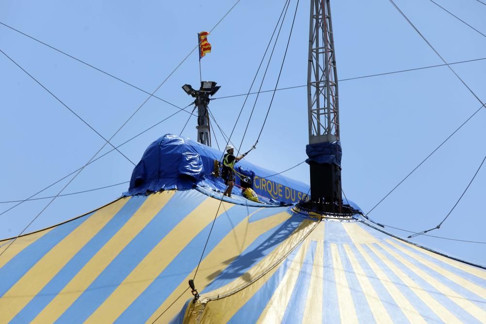 El Cirque du Soleil levanta la Gran Carpa que acogerá el espectáculo ''Kooza''